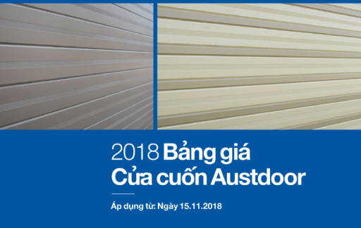 Bảng giá cửa cuốn Austdoor năm 2018