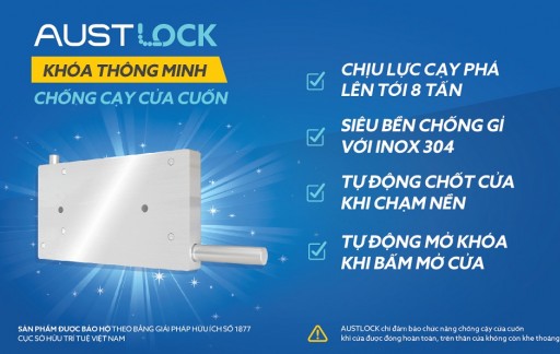 Austlock - Giải pháp khoá thông minh chống cạy cửa cuốn