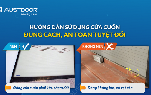 Hướng dẫn sử dụng cửa cuốn đúng cách, an toàn