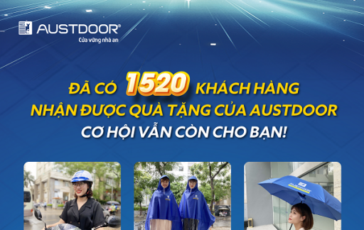 Đã có 1520 khách hàng nhận được quà tặng Austdoor